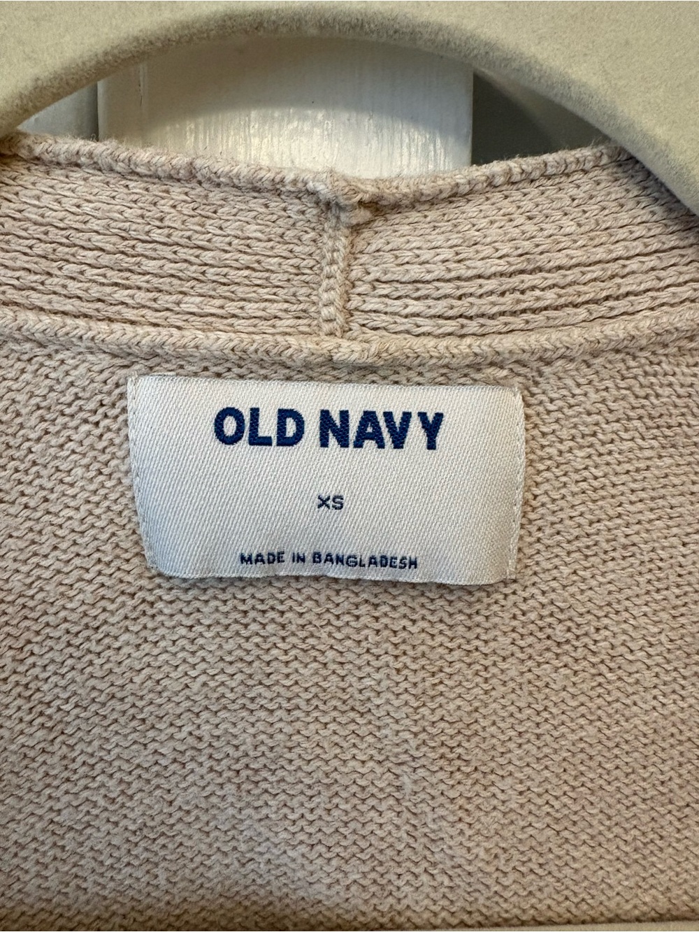Old Navy Beige Open-Front Pocket Cardigan Sweater - Picture 3 of 4